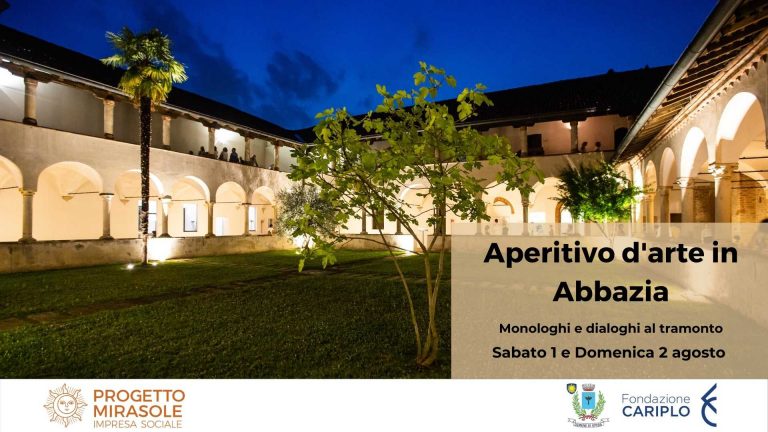 Scopri di più sull'articolo Aperitivo d’arte in Abbazia – monologhi e dialoghi al tramonto